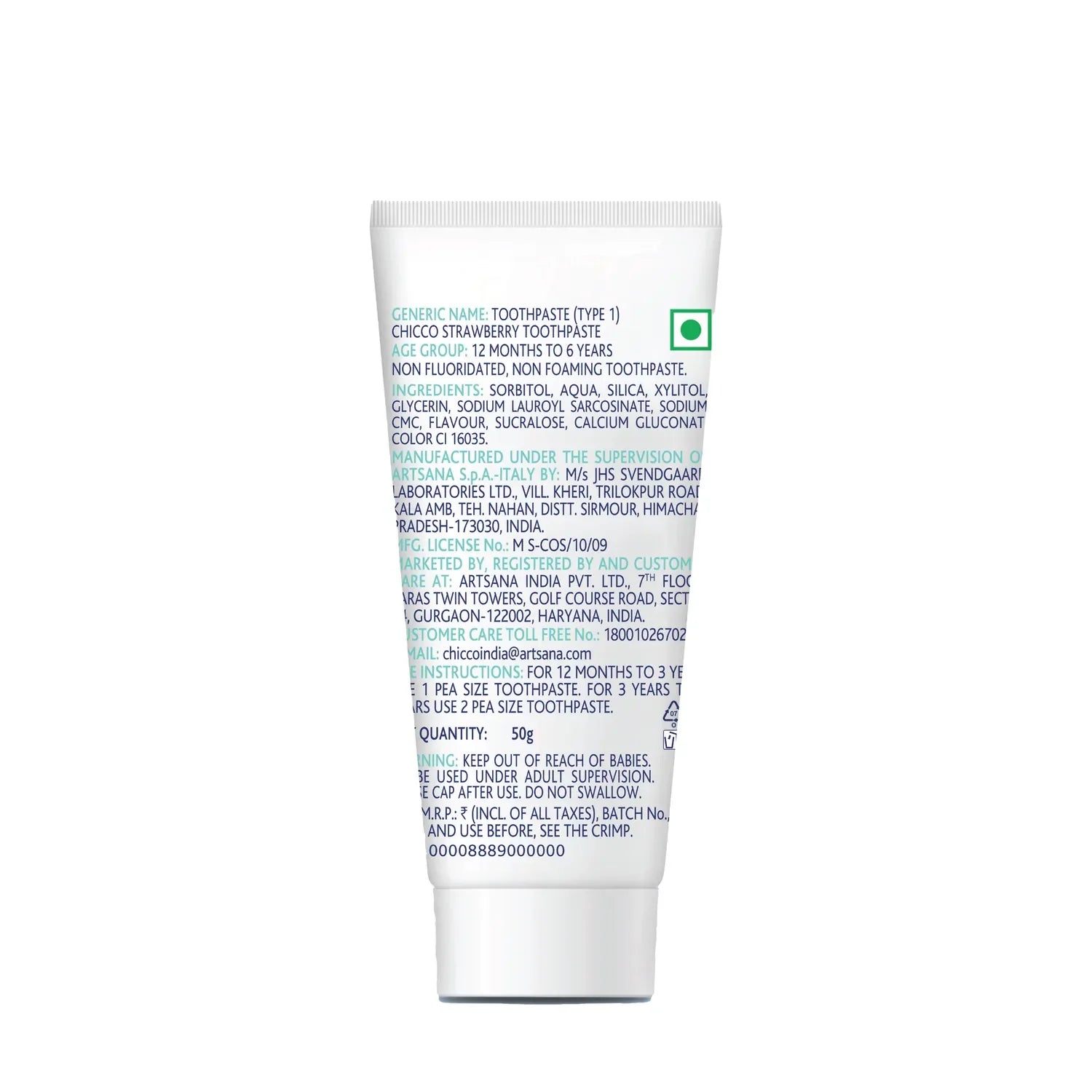 Chicco Strawberry Toothpaste 12M to 6Y 50 g