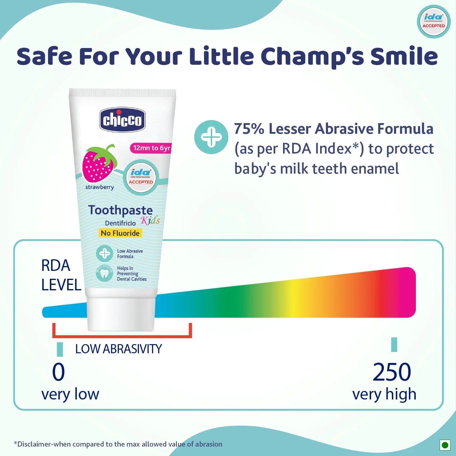 Chicco Strawberry Toothpaste 12M to 6Y 50 g