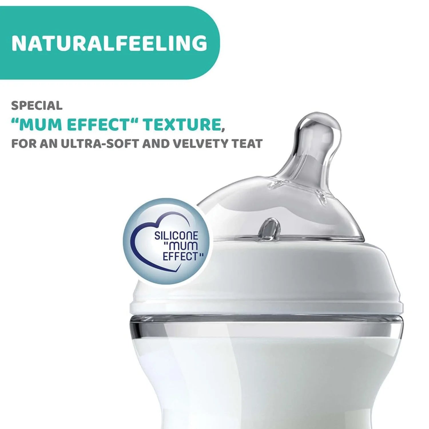 Chicco Teat Natural Feeling 2M+ Medium Flow 1 Pc