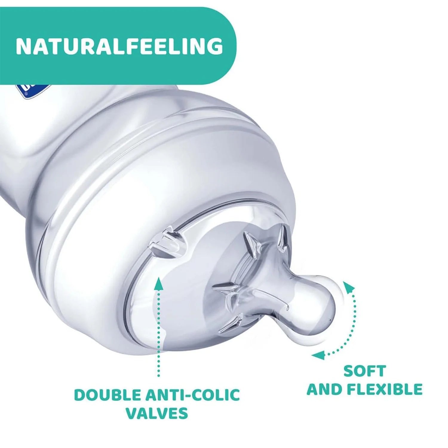 Chicco Teat Natural Feeling 2M+ Medium Flow 1 Pc