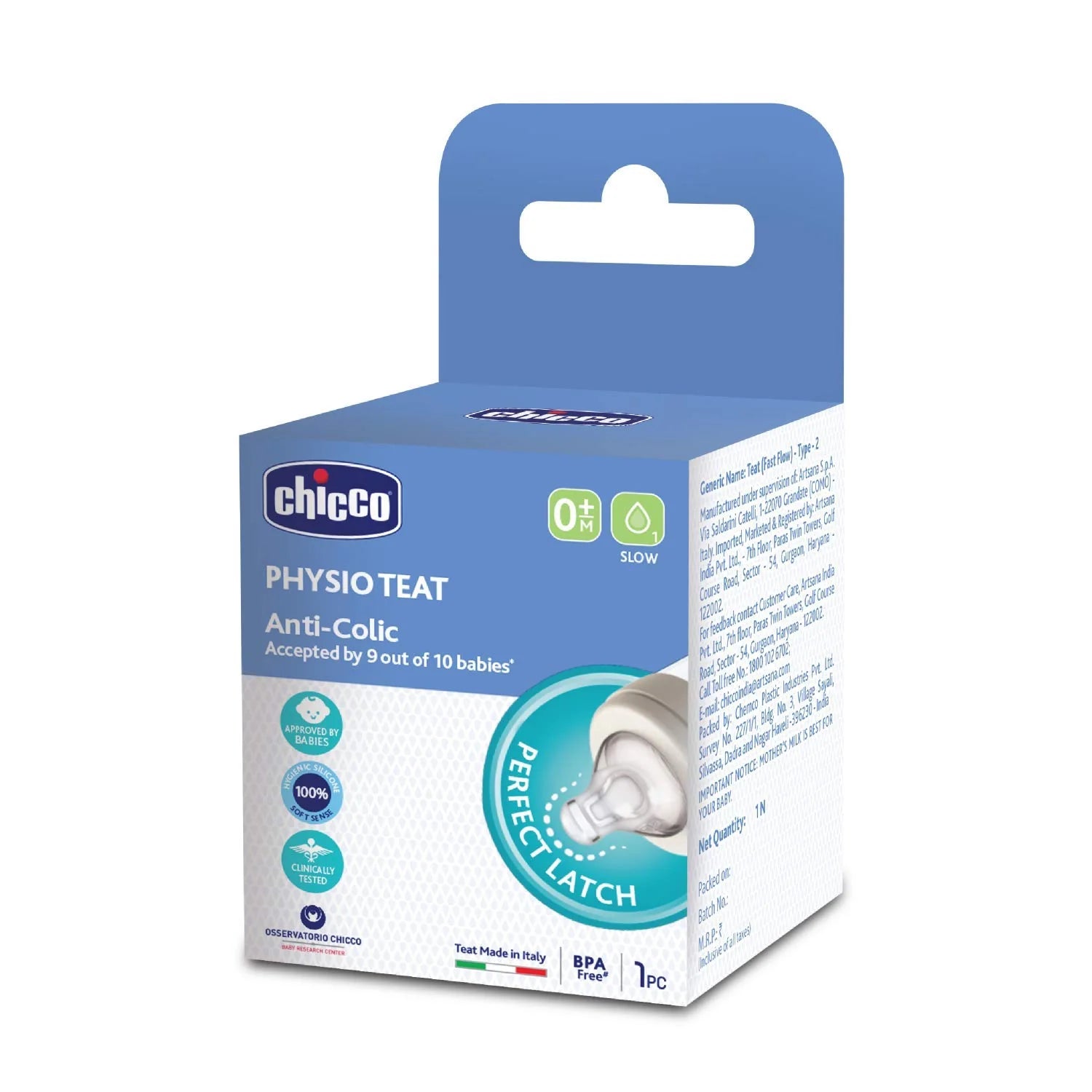 Chicco Teat Perfect5 0M+ Slow Flow 1 Pc