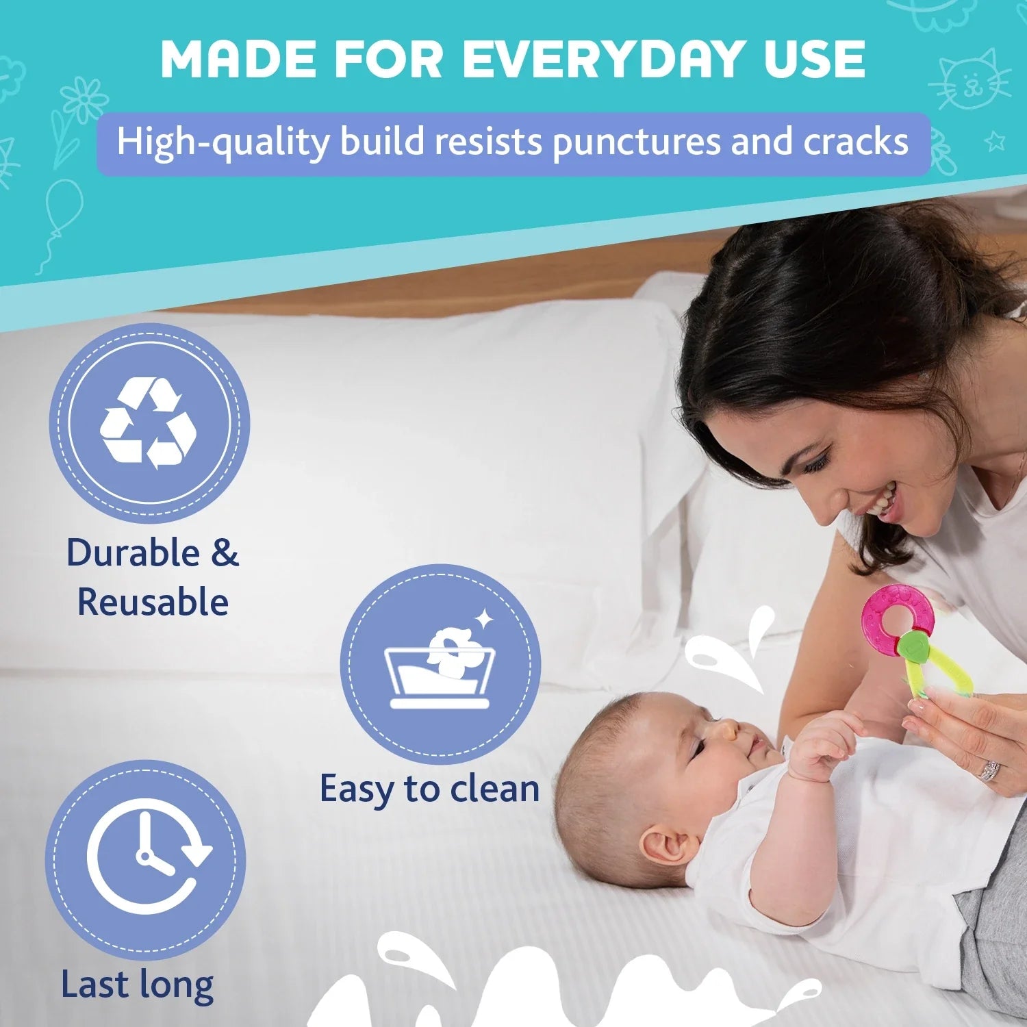 Chicco Teether Refreshing Ring Handle Pink 4M+ 1Pc