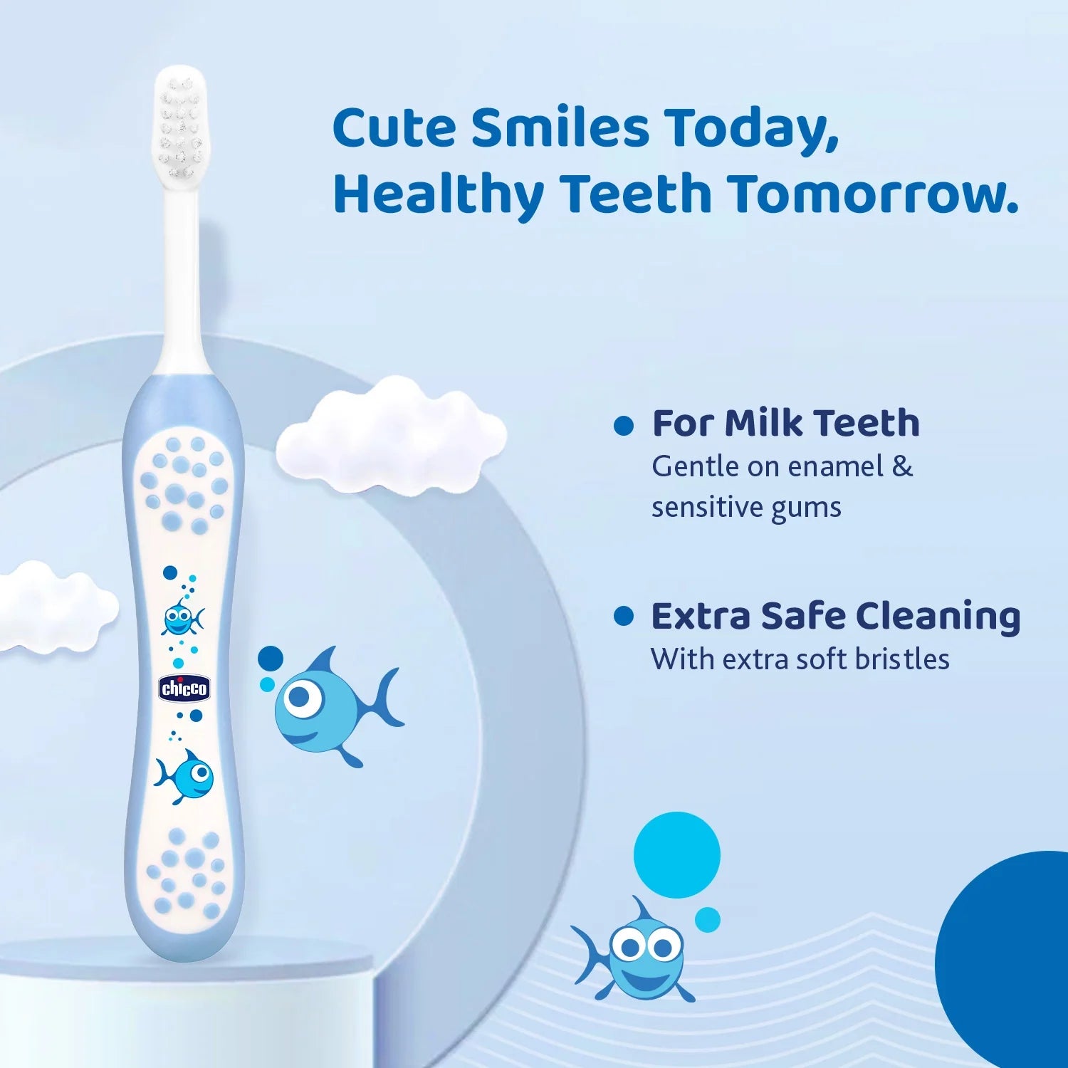 Chicco Toothbrush Blue 6M to 36M