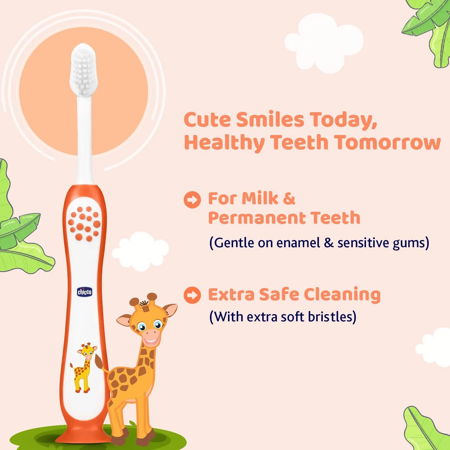 Chicco Toothbrush Orange 3Y to 8Y