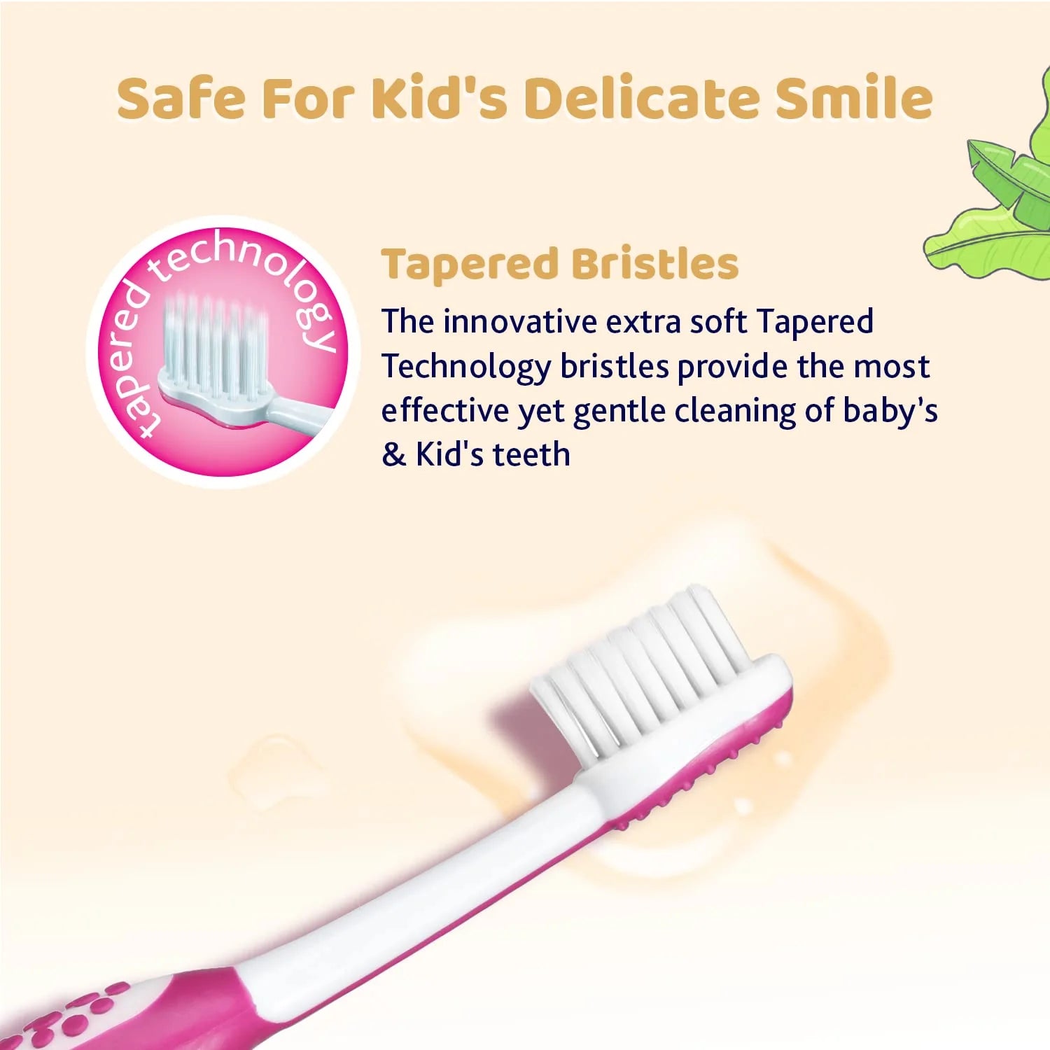 Chicco Toothbrush Set 3Y to 8Y Pink and Green Pack of 2
