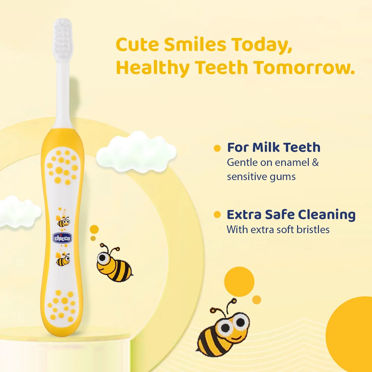 Chicco Toothbrush Yellow 6M to 36M