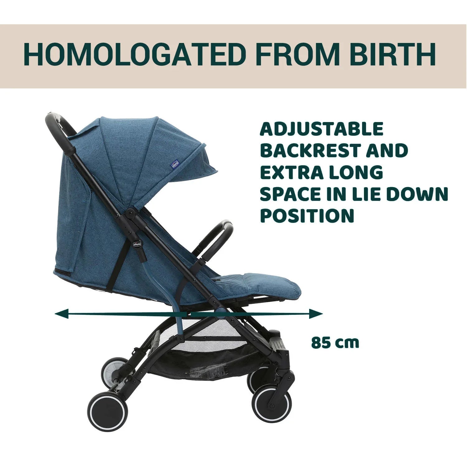 chicco Trolleyme Stroller Calypso Blue