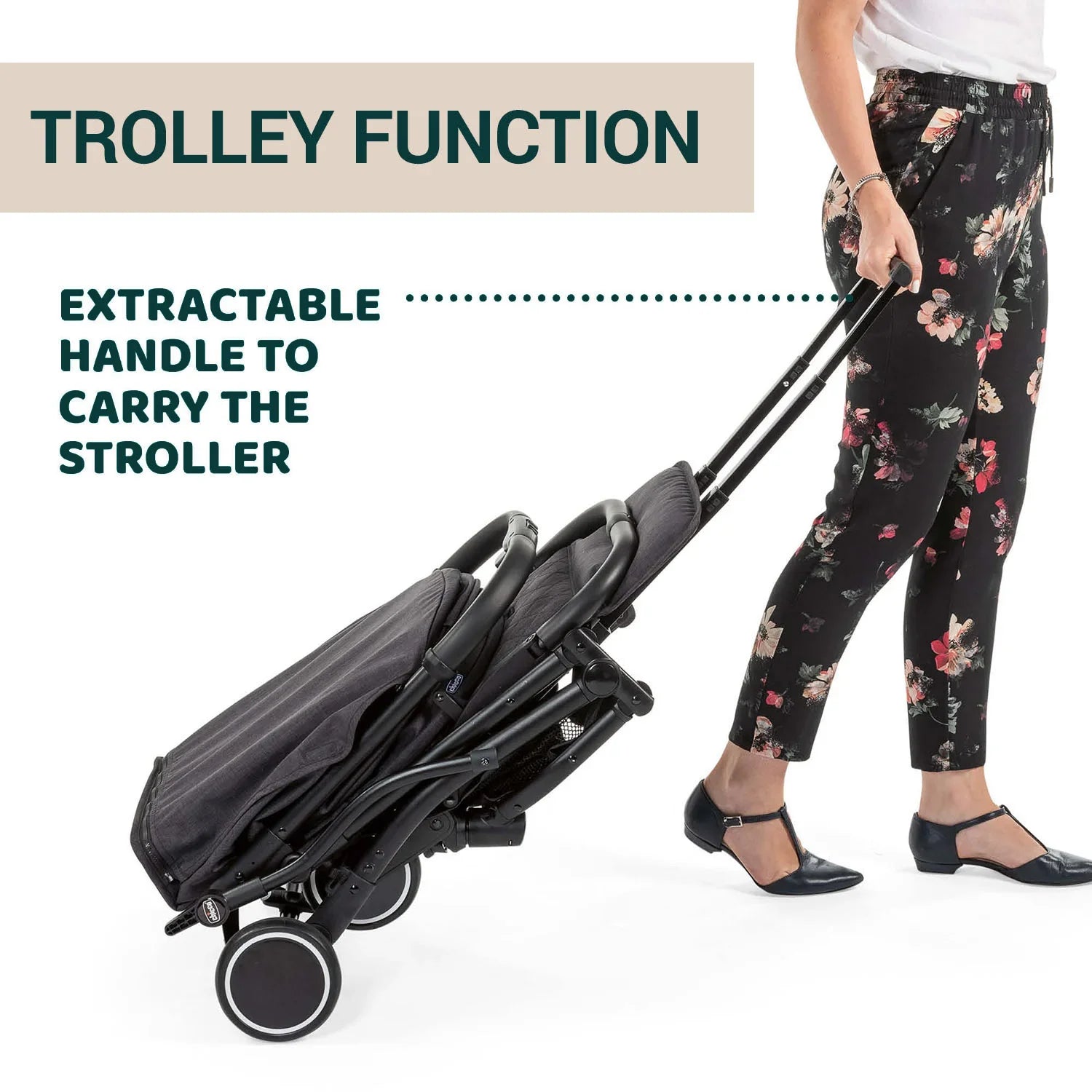 chicco TrolleyMe Stroller Stone