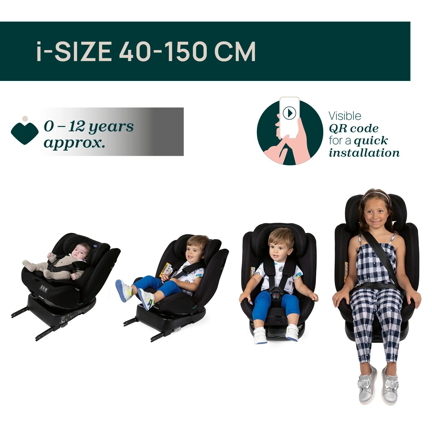 Chicco Unico Evo I Size Baby Car Seat Black