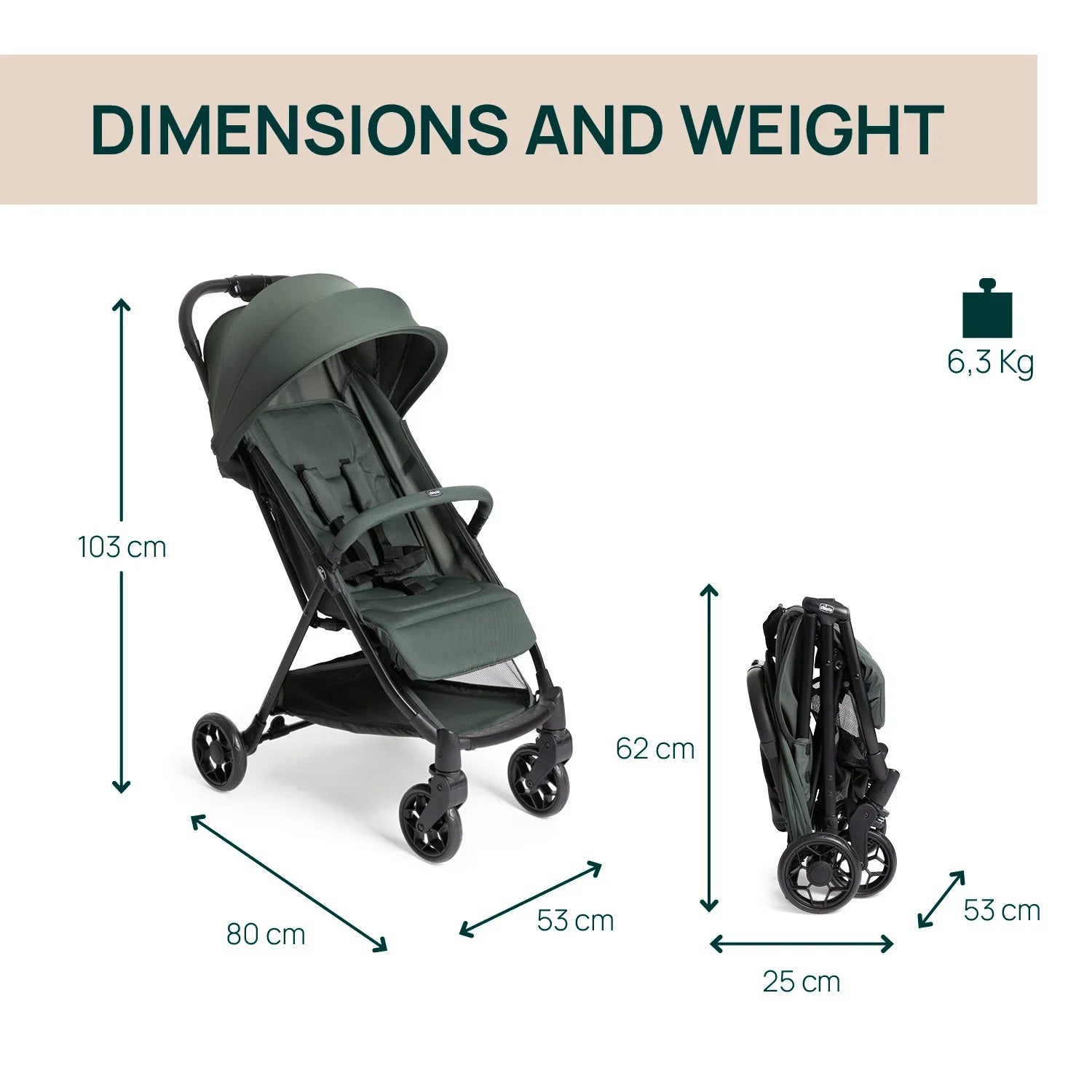 chicco Urbino Evergreen Stroller
