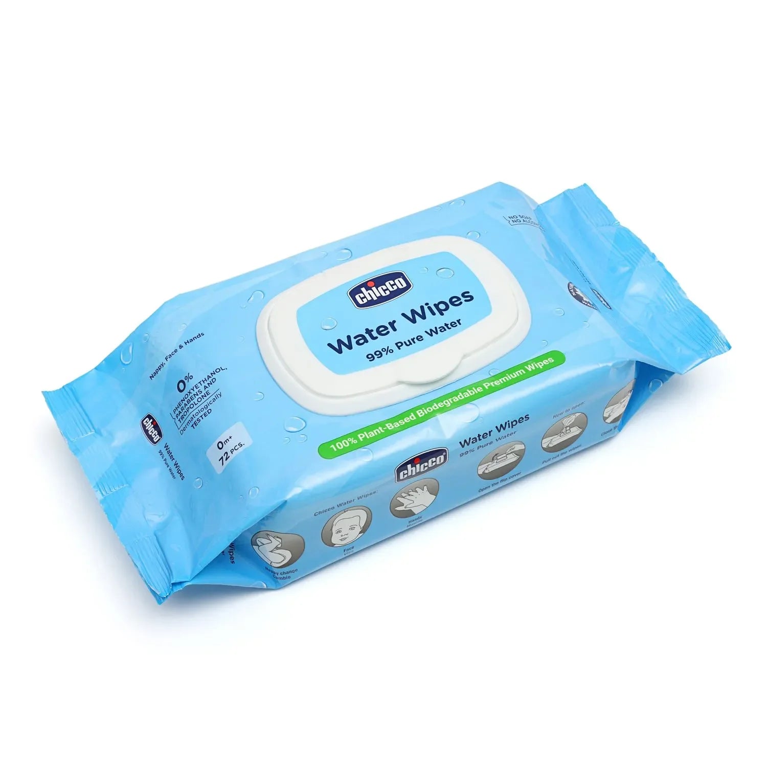 Chicco Water Wipes  99% Pure Water 72 Pcs