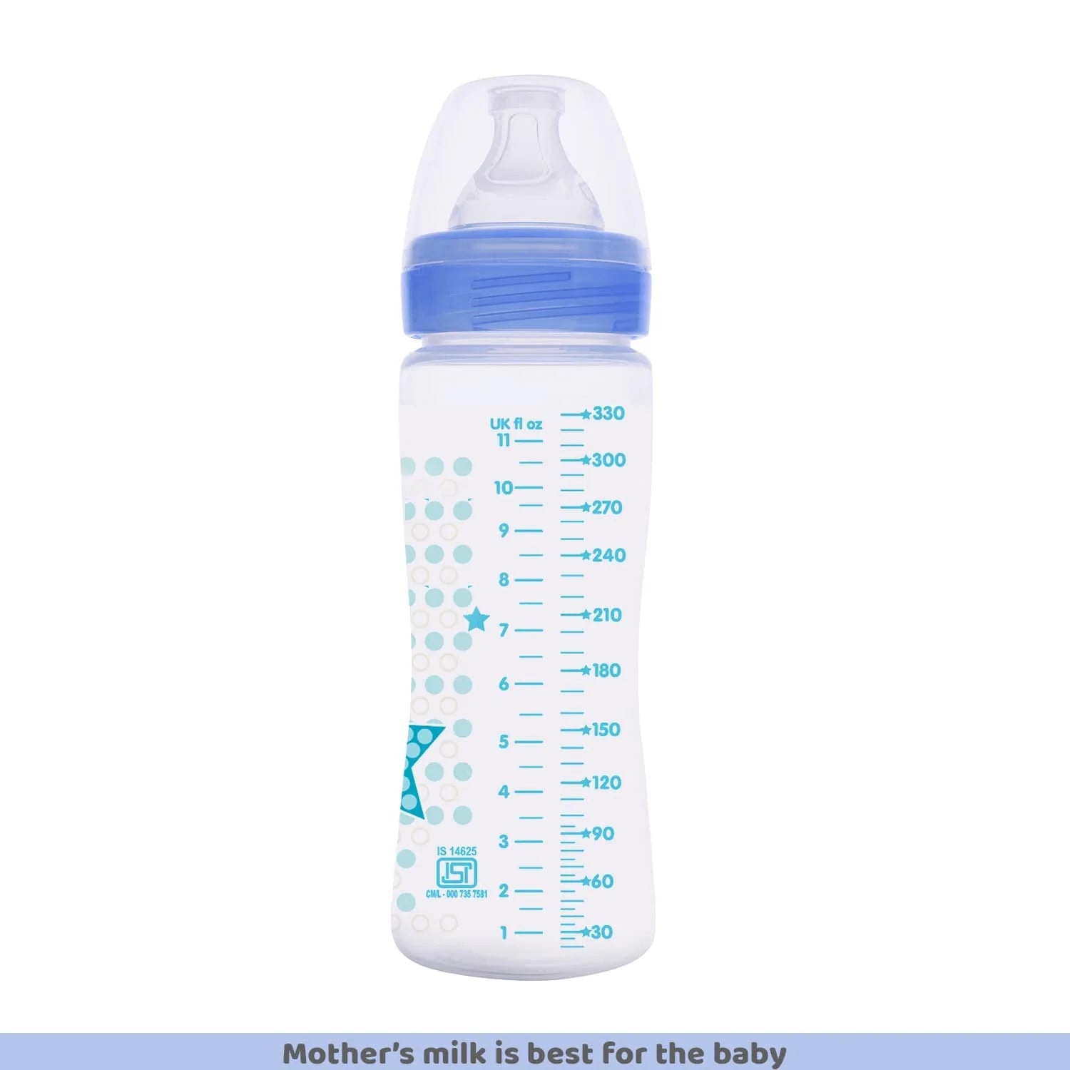 Chicco Well Being Fast Flow Baby Bottle 330ml  6M+ Blue