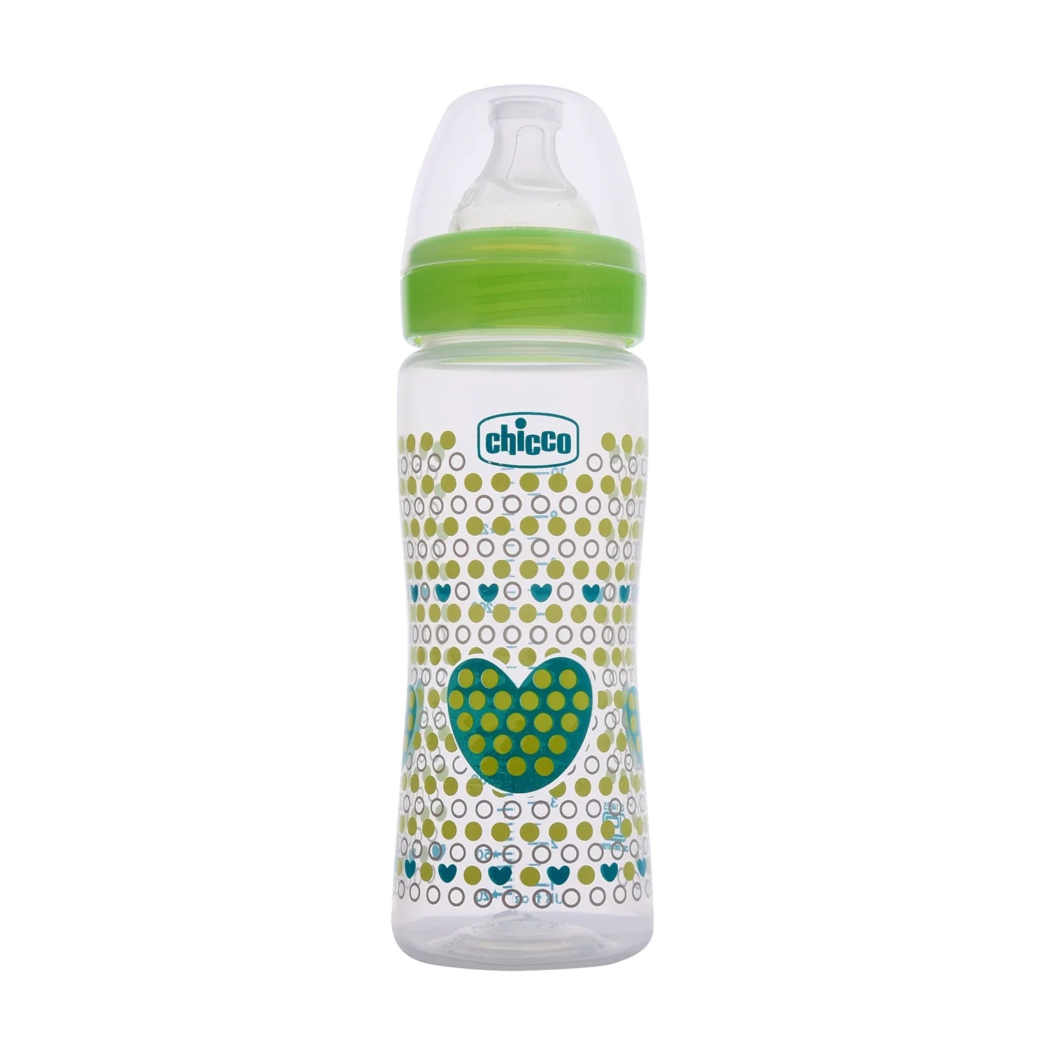 Chicco Well Being Fast Flow Baby Bottle 330ml  6M+ Green