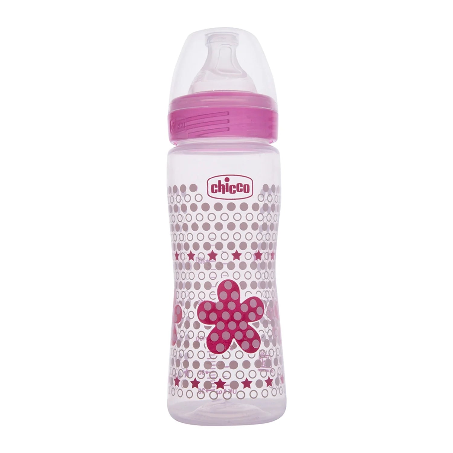 Chicco Well Being Fast Flow Baby Bottle 330ml 6M+ Pink