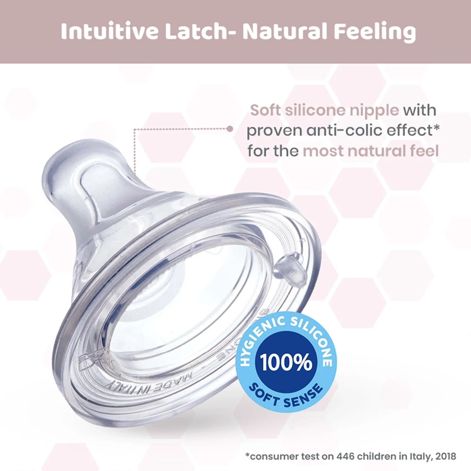 Chicco Well Being Glass Feeding Bottle 120ml  Neutral Slow Flow 0M+
