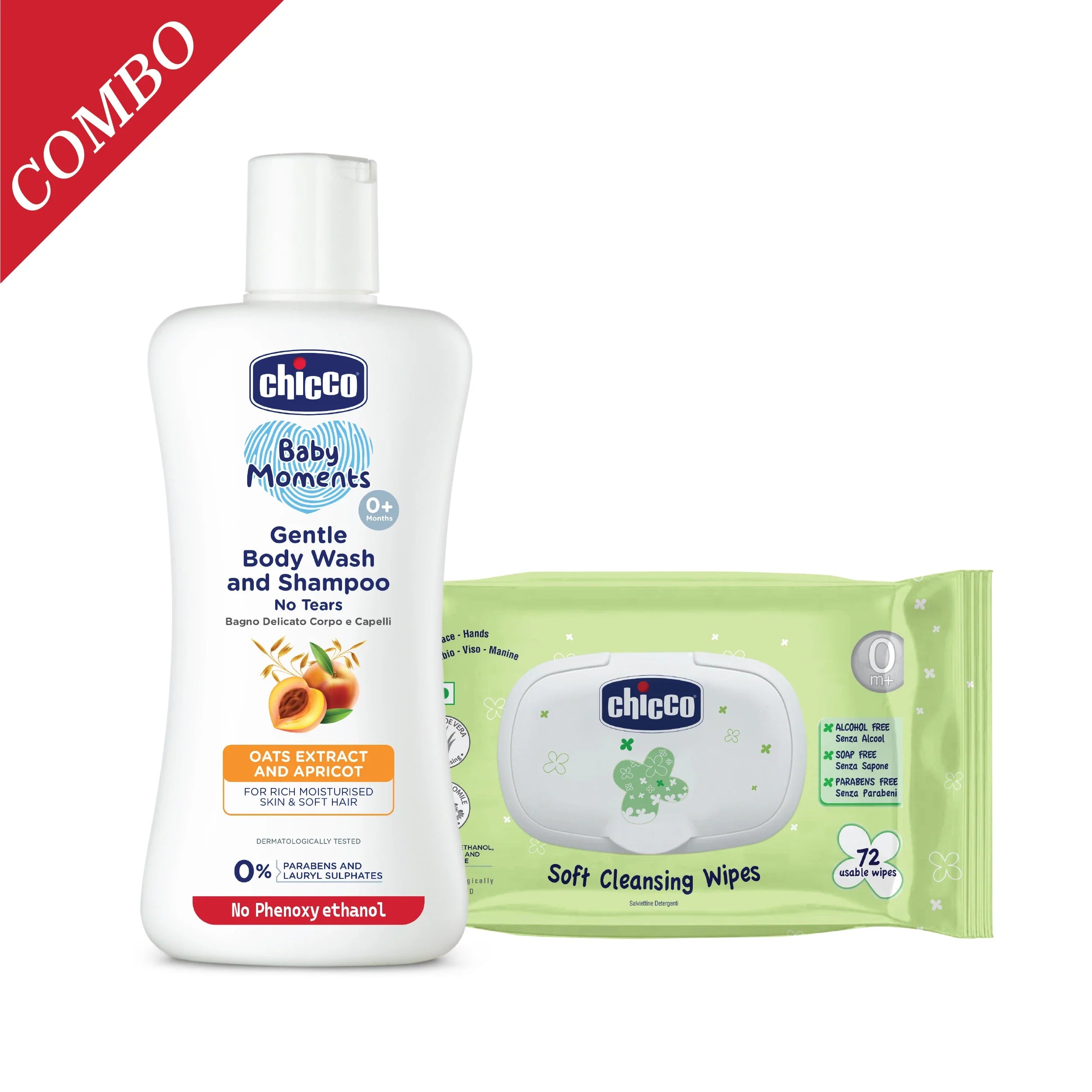 chicco Combo  Baby Moments Body Lotion 200 ml & Baby Cream 50 ml