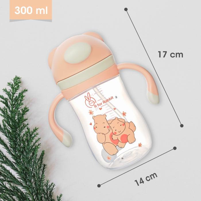 R for Rabbit Hippo Straw Sipper Bottle For Babies 300ml