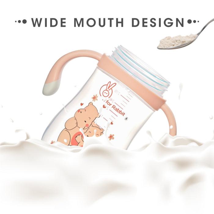 R for Rabbit Hippo Straw Sipper Bottle For Babies 300ml