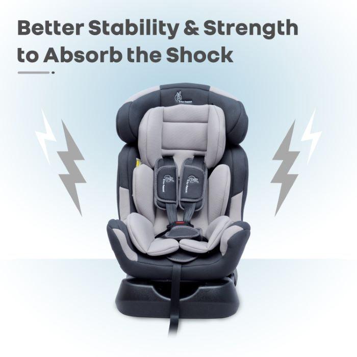 R for Rabbit Jack N Jill Grand Baby Car Seat for 0 to 7 Years, 3 Position Recline, 5-Point Safety Harness, Washable Seat Cushion, Certified Safety