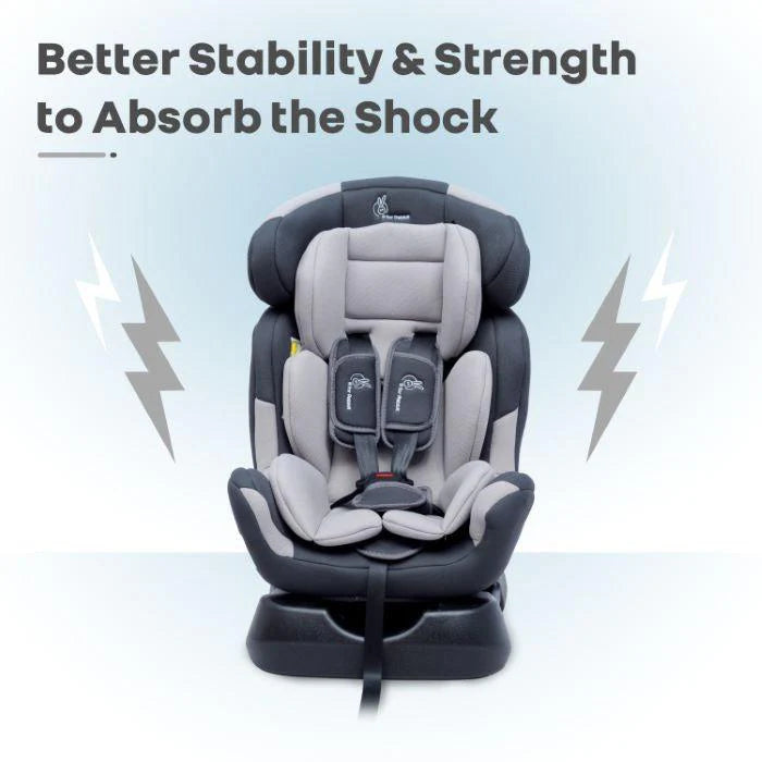 R for Rabbit Jack N Jill Grand Baby Car Seat for 0 to 7 Years, 3 Position Recline, 5-Point Safety Harness, Washable Seat Cushion, Certified Safety