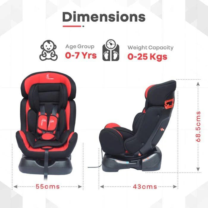 R for Rabbit Jack N Jill Grand Baby Car Seat for 0 to 7 Years, 3 Position Recline, 5-Point Safety Harness, Washable Seat Cushion, Certified Safety
