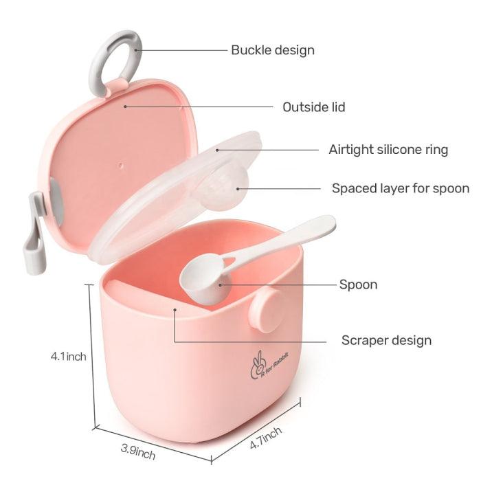 R for Rabbit First Feed Box with Scoop, BPA Free, Leak Proof