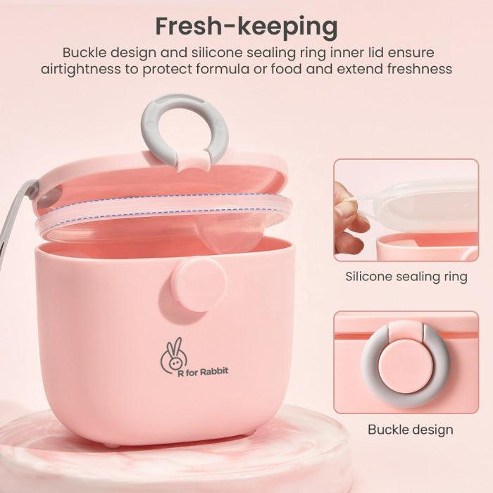 R for Rabbit First Feed Box with Scoop, BPA Free, Leak Proof