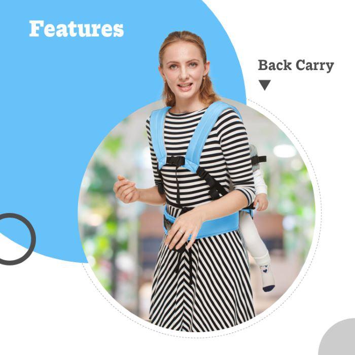 R for Rabbit New Cuddle Snuggle Carriers cum Kangaroo Bag, Front / Back Baby Carrier Position, Foldable Head Support
