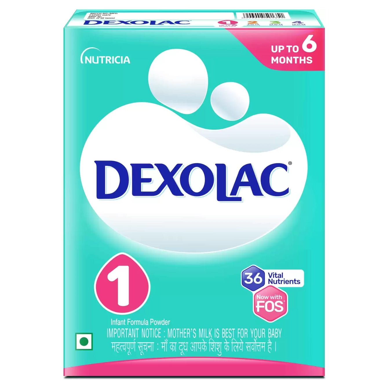 Nutrica Dexolac Stage 1 Infant Formula Milk powder for Babies (400 g, Upto 6 Months)