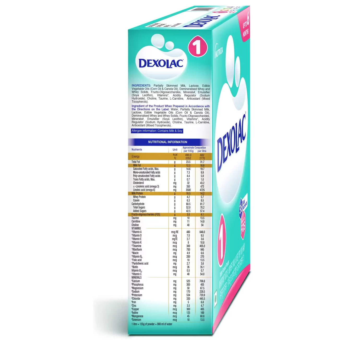 Nutrica Dexolac Stage 1 Infant Formula Milk powder for Babies (400 g, Upto 6 Months)