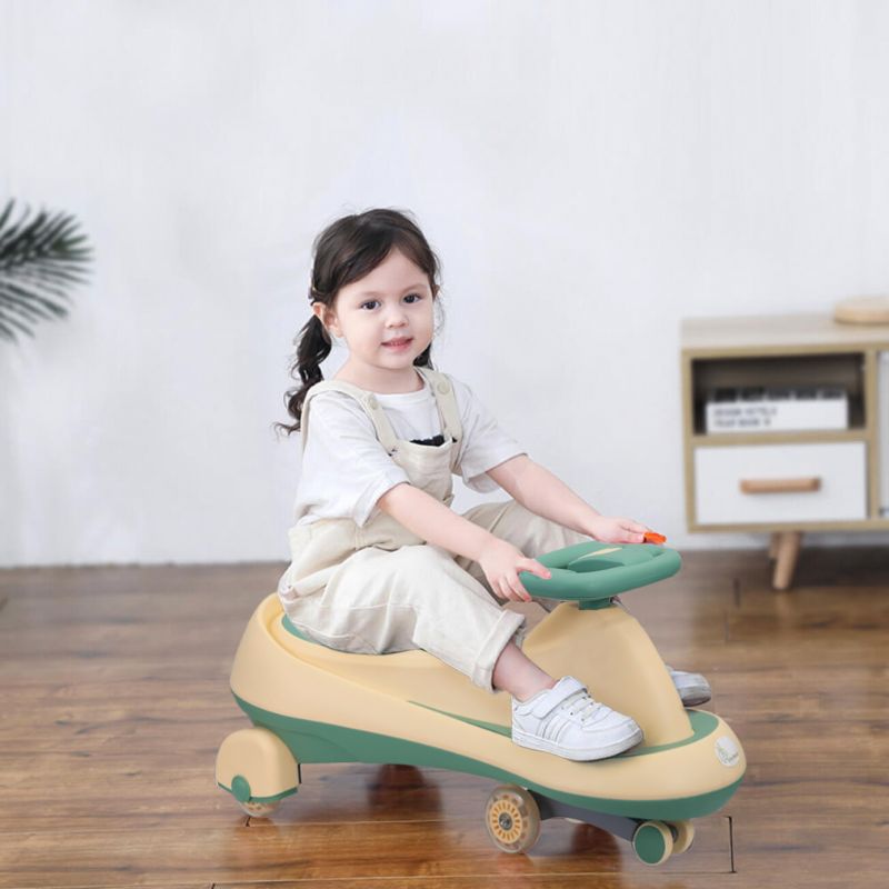 R for Rabbit Iya Iya Drift Swing Car - Inbuilt Music, Scratch Free PU Led Wheels, Up to 125 Kgs Capacity
