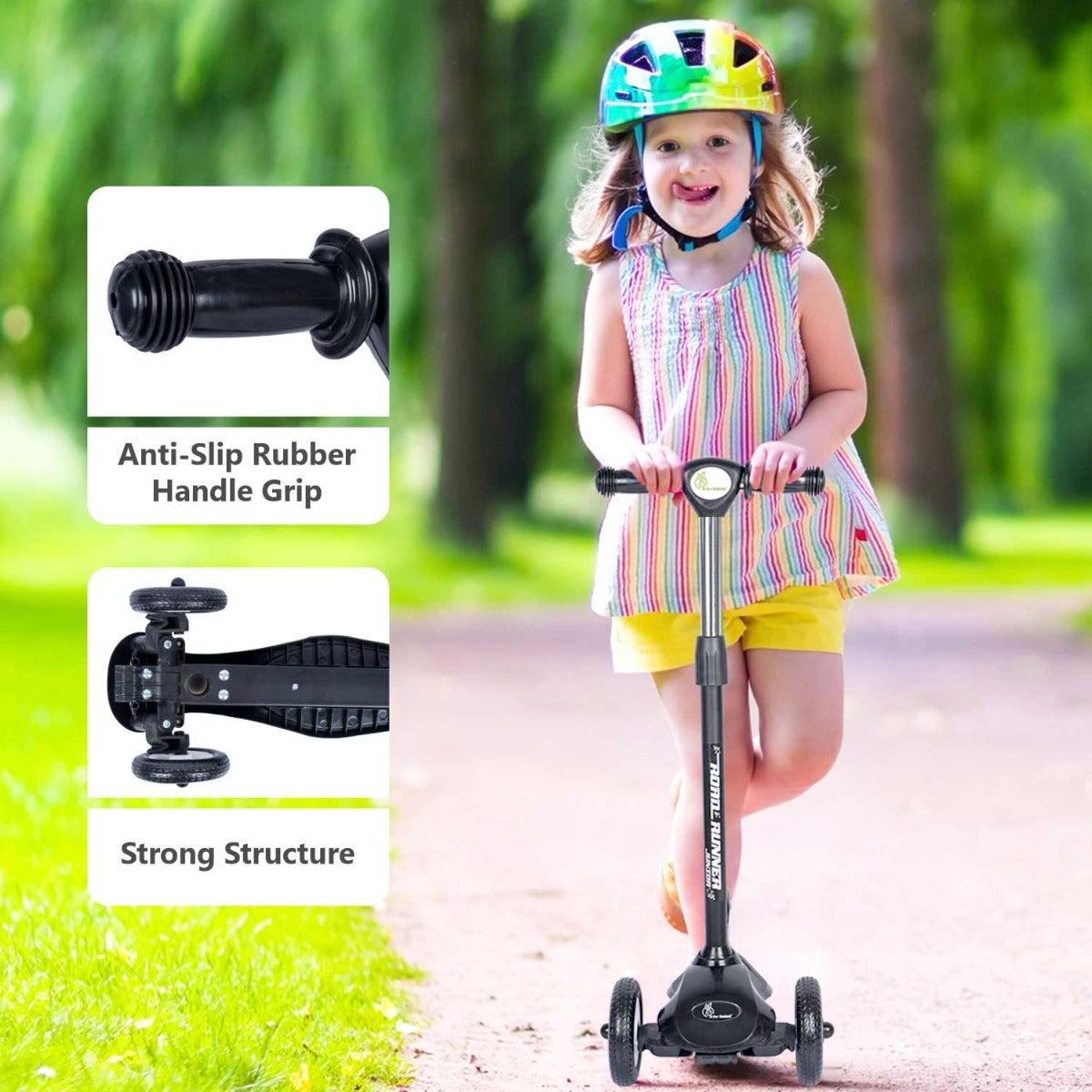 R for Rabbit Road Runner Junior Scooter - 3 Level Height Adjustment, Anti Slip Deck