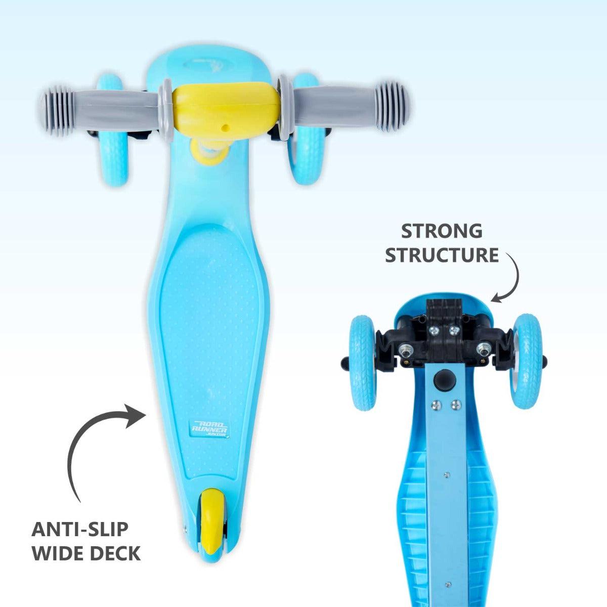 R for Rabbit Road Runner Junior Scooter - 3 Level Height Adjustment, Anti Slip Deck