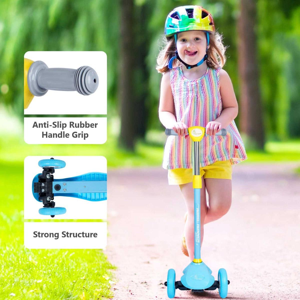 R for Rabbit Road Runner Junior Scooter - 3 Level Height Adjustment, Anti Slip Deck