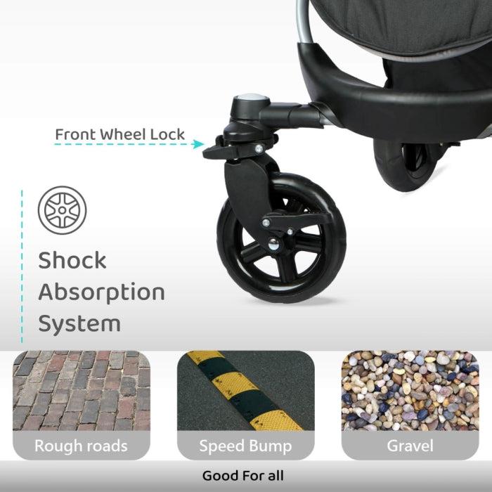 Chocolate Ride Baby Stroller With Personalized Name Plate