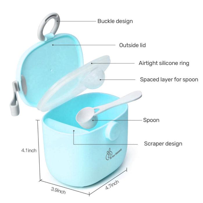 R for Rabbit First Feed Box with Scoop, BPA Free, Leak Proof