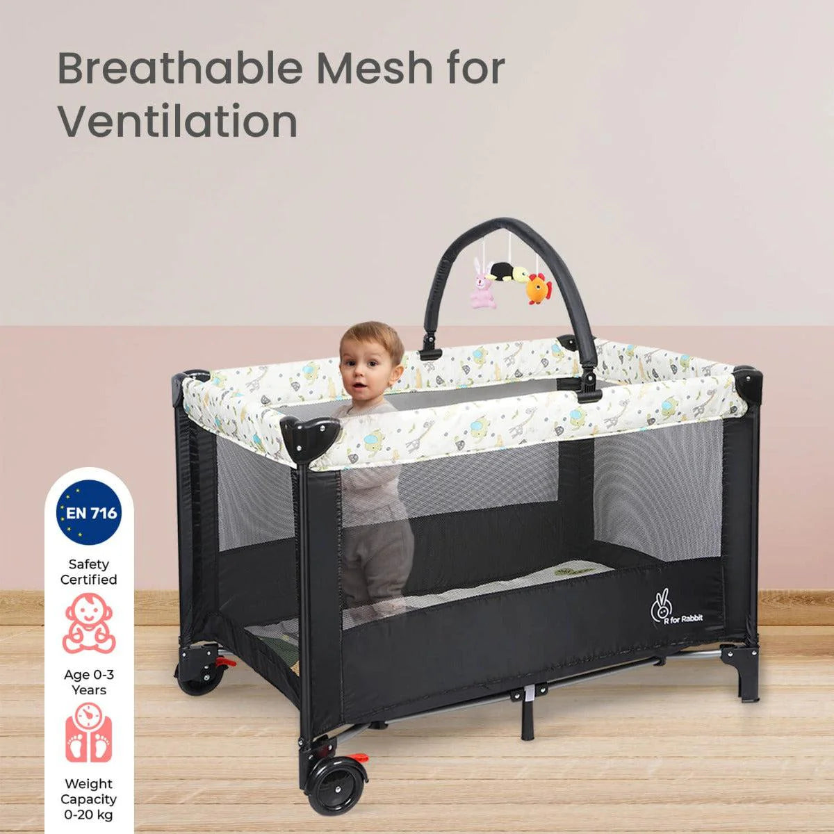 R for Rabbit Hide and Seek Elite Baby Cot Bed