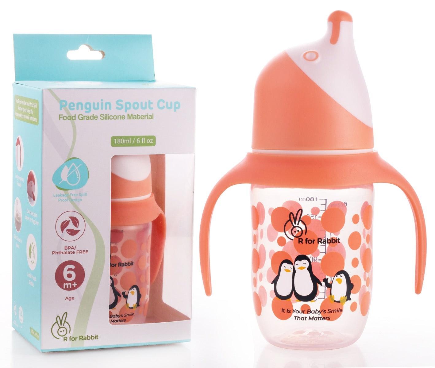 R for Rabbit Penguin Spout Cup Sipper Bottle for Babies 180ml