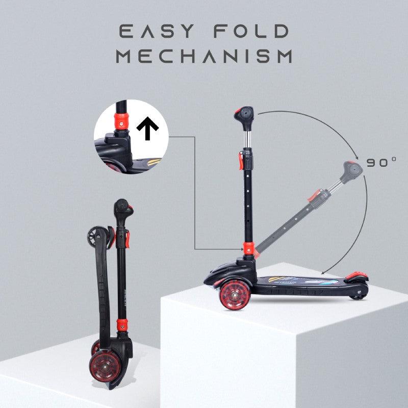 R for Rabbit Road Runner Racer Scooter - PU LED Wheels, 4 Level Height Adjustment, Anti Slip Deck