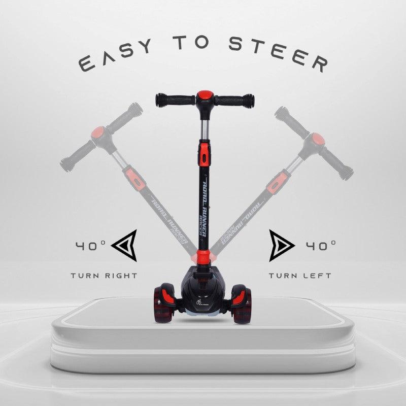 R for Rabbit Road Runner Racer Scooter - PU LED Wheels, 4 Level Height Adjustment, Anti Slip Deck