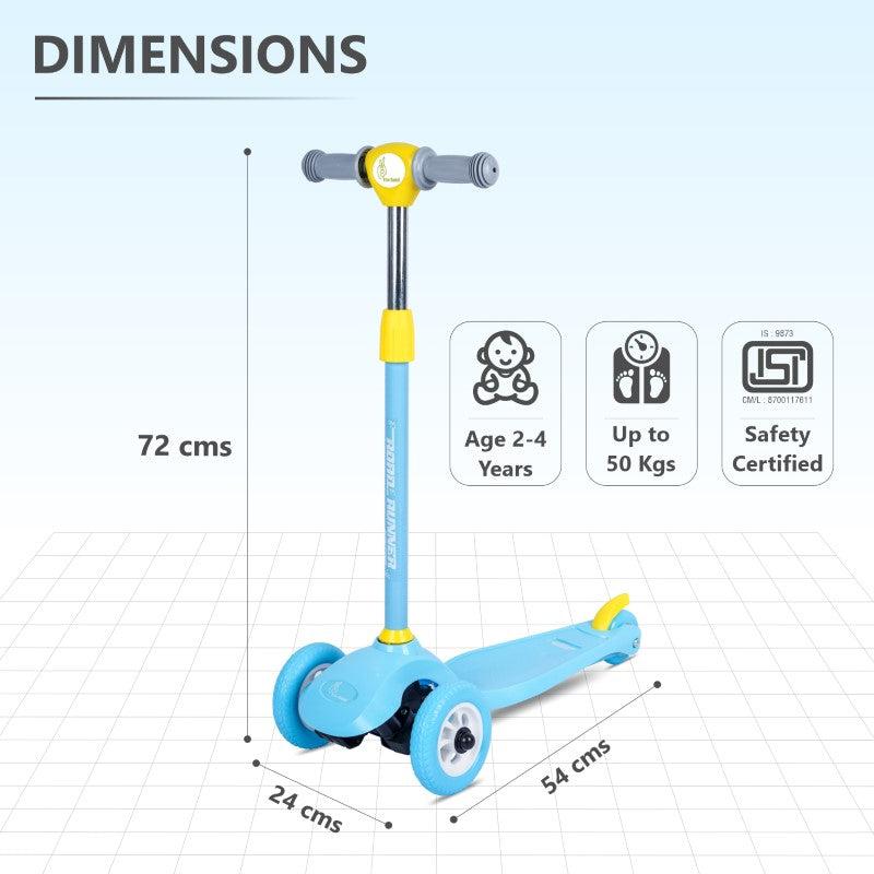 R for Rabbit Road Runner Junior Scooter - 3 Level Height Adjustment, Anti Slip Deck